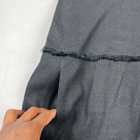 'S Max Mara Shift Dress Black Sleeveless Fringe Back Zip Work Casual Size 6/8 - Picture 4 of 12